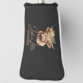 ハイランド牛だけ少しムーディーな花牛のファーム ゴルフヘッドカバー (回転90)