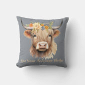 ハイランド牛ではなく平均的なハイファー クッション (正面)