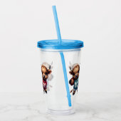 ハイランド牛とサッカー アクリルタンブラー (左)