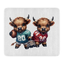 ハイランド牛とサッカー カッティングボード