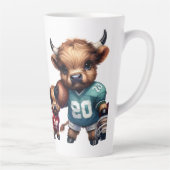 ハイランド牛とサッカー カフェラテマグ (右)