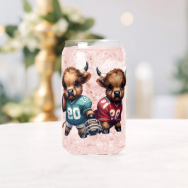 ハイランド牛とサッカー ガラス缶