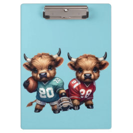 ハイランド牛とサッカー クリップボード