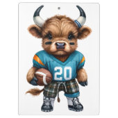 ハイランド牛とサッカー クリップボード (裏面)