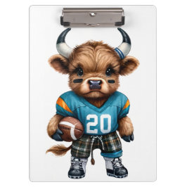 ハイランド牛とサッカー クリップボード