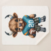 ハイランド牛とサッカー シェルパブランケット (正面(横))