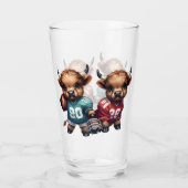 ハイランド牛とサッカー タンブラーグラス (裏面)