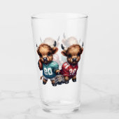 ハイランド牛とサッカー タンブラーグラス (正面)