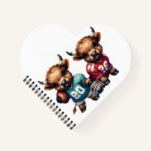 ハイランド牛とサッカー ノートブック (正面)