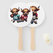 ハイランド牛とサッカー ハンドファン (正面&裏面)