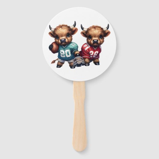 ハイランド牛とサッカー ハンドファン (正面)