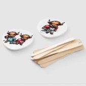 ハイランド牛とサッカー ハンドファン (組立なし)