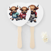 ハイランド牛とサッカー ハンドファン (正面&裏面)