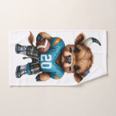 ハイランド牛とサッカー バスタオルセット (ハンドタオル)