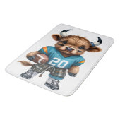 ハイランド牛とサッカー バスマット (アングル)