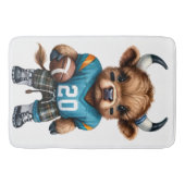 ハイランド牛とサッカー バスマット (正面)