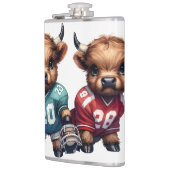 ハイランド牛とサッカー フラスク (左)