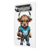 ハイランド牛とサッカー ミニクリップボード (アングル2)