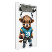 ハイランド牛とサッカー ミニクリップボード (アングル)