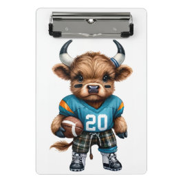 ハイランド牛とサッカー ミニクリップボード