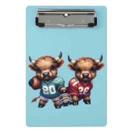 ハイランド牛とサッカー ミニクリップボード