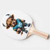 ハイランド牛とサッカー 卓球ラケット (横)
