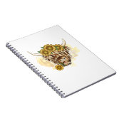 ハイランド牛とヒマワリ。最適なデザイン ノートブック (右側)