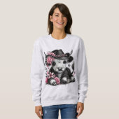 ハイランド牛とフローラ帽子 スウェットシャツ (正面フル)