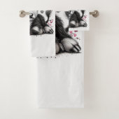 ハイランド牛とフローラ帽子 バスタオルセット (インサイチュ)