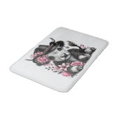 ハイランド牛とフローラ帽子 バスマット (アングル)