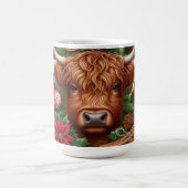 ハイランド牛と休日の装飾とお菓子 コーヒーマグカップ (中央)