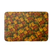 ハイランド牛のオレンジ・クリスクロスタータンチェック、 バスマット (正面)