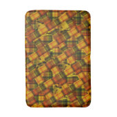 ハイランド牛のオレンジ・クリスクロスタータンチェック、 バスマット (正面縦)