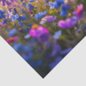 ハイランド牛のカラフルの花畑 薄葉紙 (詳細)