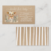 ハイランド牛のサボテンの本ベビーエンクロージャカード エンクロージャーカード (正面/裏面)