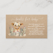 ハイランド牛のサボテンの本ベビーエンクロージャカード エンクロージャーカード (正面)