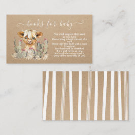 ハイランド牛のサボテンの本ベビーエンクロージャカード エンクロージャーカード