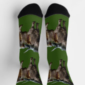 ハイランド牛のデザイン、カスタマイズ可能なクルーソックス ソックス (上部)