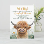 ハイランド牛のベイビーシャワー 招待状 (スタンド正面)