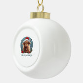 ハイランド牛のメリークリスマスとブライト、スコットランド、 セラミックボールオーナメント (右)