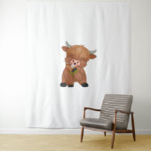 ハイランド牛のメリークリスマスとブライト、スコットランド、 タペストリー (インサイチュ)