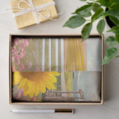 ハイランド牛のヴィンテージトラックひまわり切り離し 薄葉紙 (ギフト)