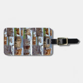 ハイランド牛の写真コラージュ、荷札 ラゲッジタグ (正面横)