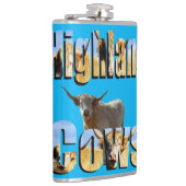 ハイランド牛の写真ロゴ、 フラスク (右)