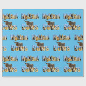 ハイランド牛の写真ロゴ ラッピングペーパー (フラット)