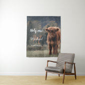 ハイランド牛の子　一歳誕生日パーティー タペストリー