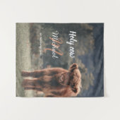 ハイランド牛の子　一歳誕生日パーティー タペストリー