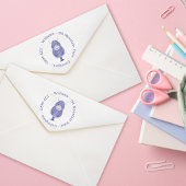 ハイランド牛の家族のアドレス自己インクスタンプ セルフインキングスタンプ