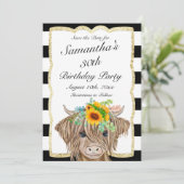 ハイランド牛の招待状、牛の誕生日パーティー セーブザデート (スタンド正面)