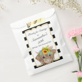 ハイランド牛の招待状、牛の誕生日パーティー フェイバーバッグ (封をした状態)